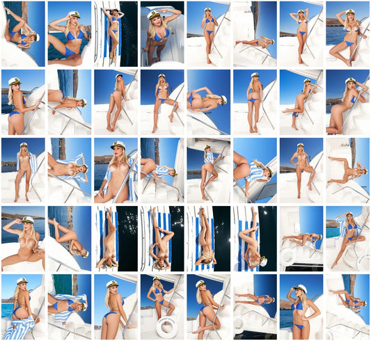 Lot of 40 Khloe Terae 4x6 Color Photos Nautically Naughty Nude Model Pin Up Girl
