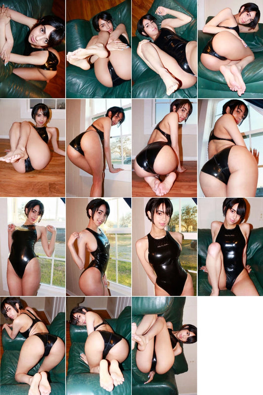 Lot of 15 Susu 4x6 Color Photos Black Realise Swimsuit Sexy Model