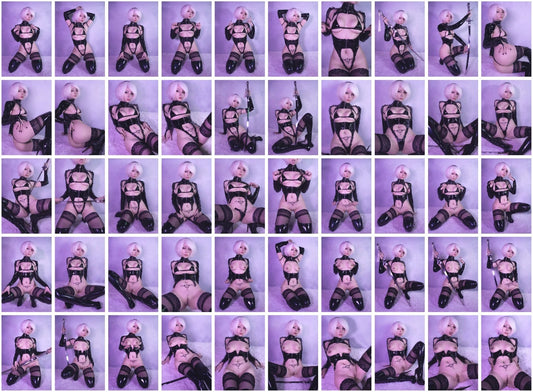 Lot of 50 Shiro Kitsune Cosplay 2B NieR Automata 4x6 Color Photos Nude Model