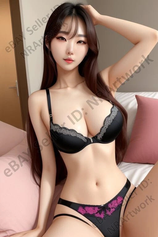 Lot of 10 Kim Minji Home Photos 4x6 (Nude Model Female Art) Pin Up Girl Set 2