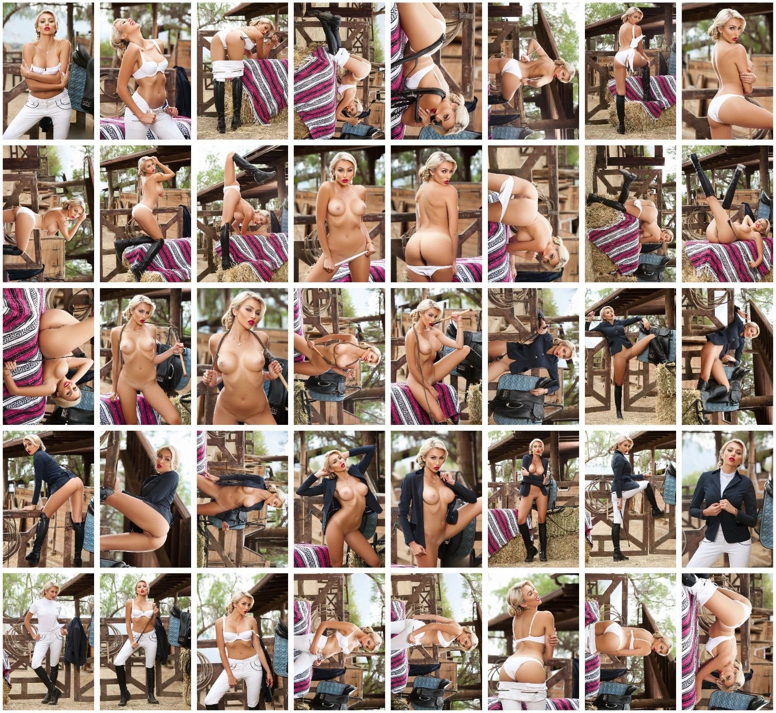 Lot of 40 Khloe Terae 4x6 Color Photos English Style Nude Model Pin Up Girl