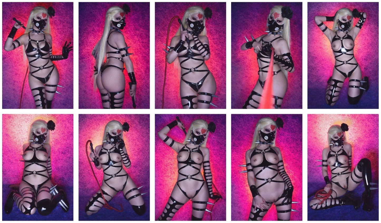 Lot of 10 Shiro Kitsune Do-S Cosplay 4x6 Photos Nude Model Pin up Girl Set 1