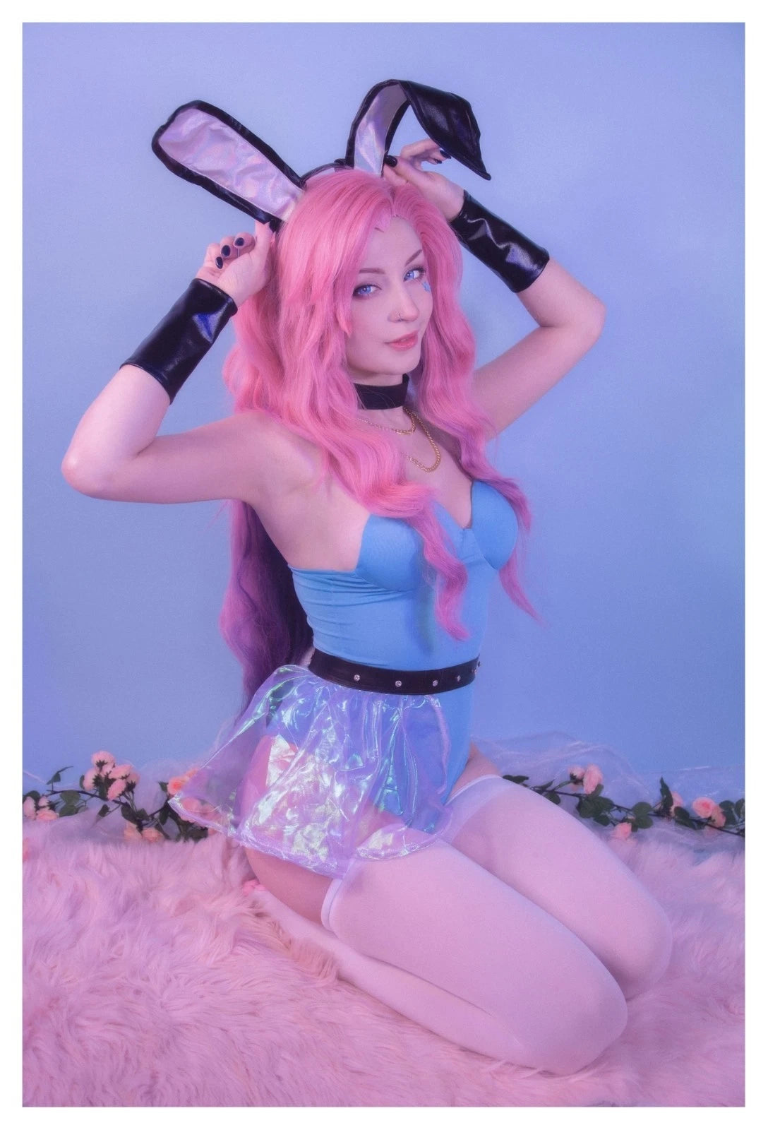 Lot of 10 Shiro Kitsune Bunny Seraphine LOL Cosplay 4x6 Photos Nude Model Set 1
