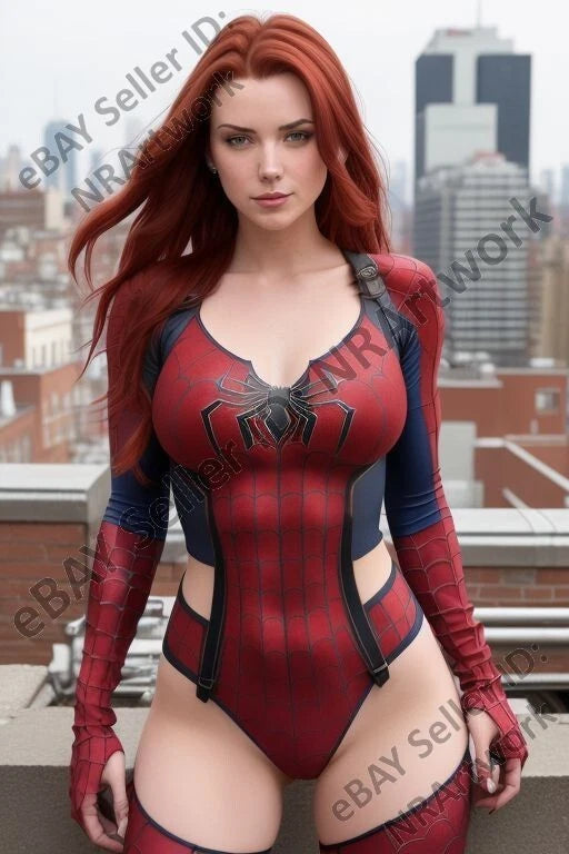 Lot of 10 Jackie Spiderman Costume Photos 4x6 Nude Model Female Art Set 1