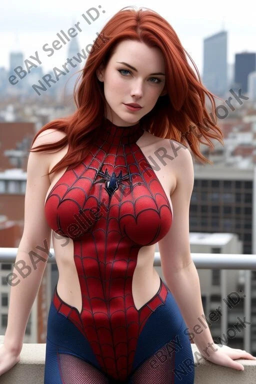 Lot of 10 Jackie Spiderman Costume Photos 4x6 Nude Model Female Art Set 1