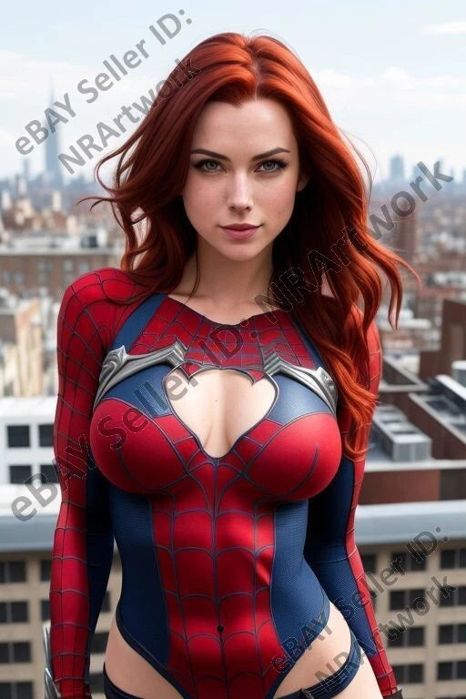 Lot of 10 Jackie Spiderman Costume Photos 4x6 Nude Model Female Art Set 1