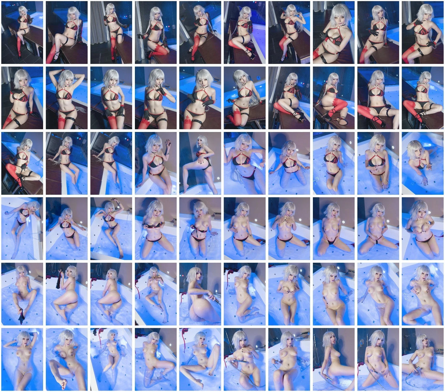 Lot of 60 Shiro Kitsune Berserker Fate Grand Order 4x6 Color Photos Nude Model