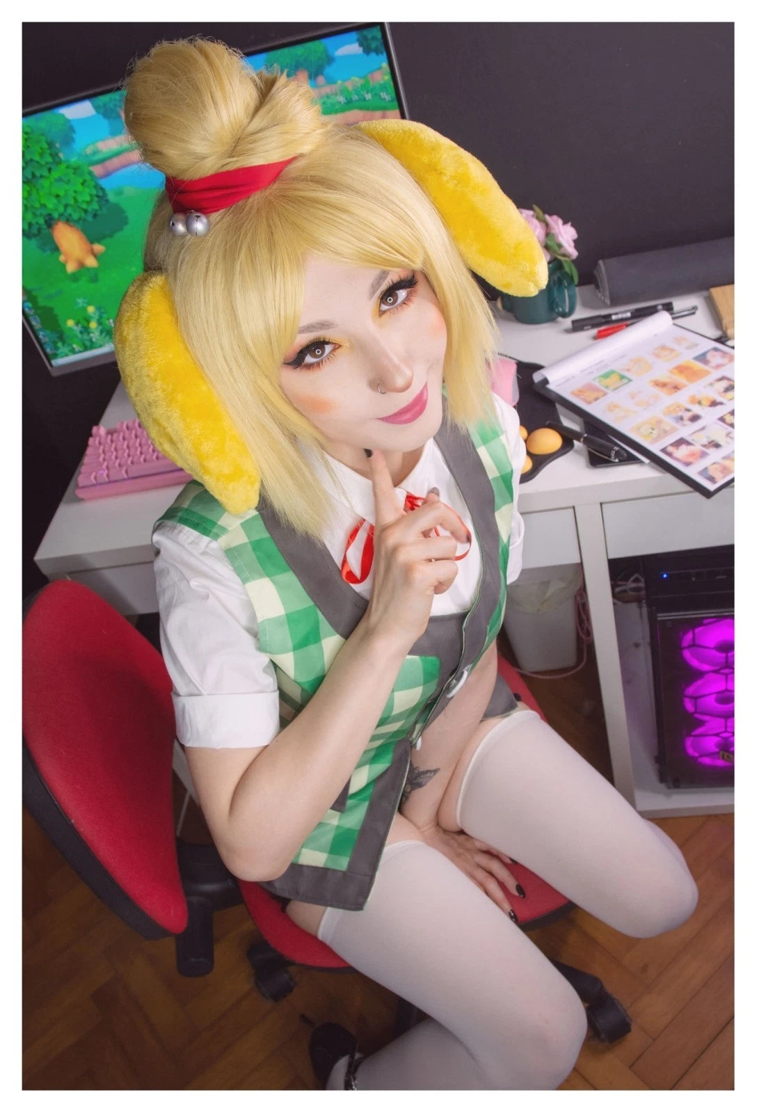 Lot of 10 Shiro Kitsune Isabelle Animal Cross Cosplay 4x6 Photos Nude Model Set3