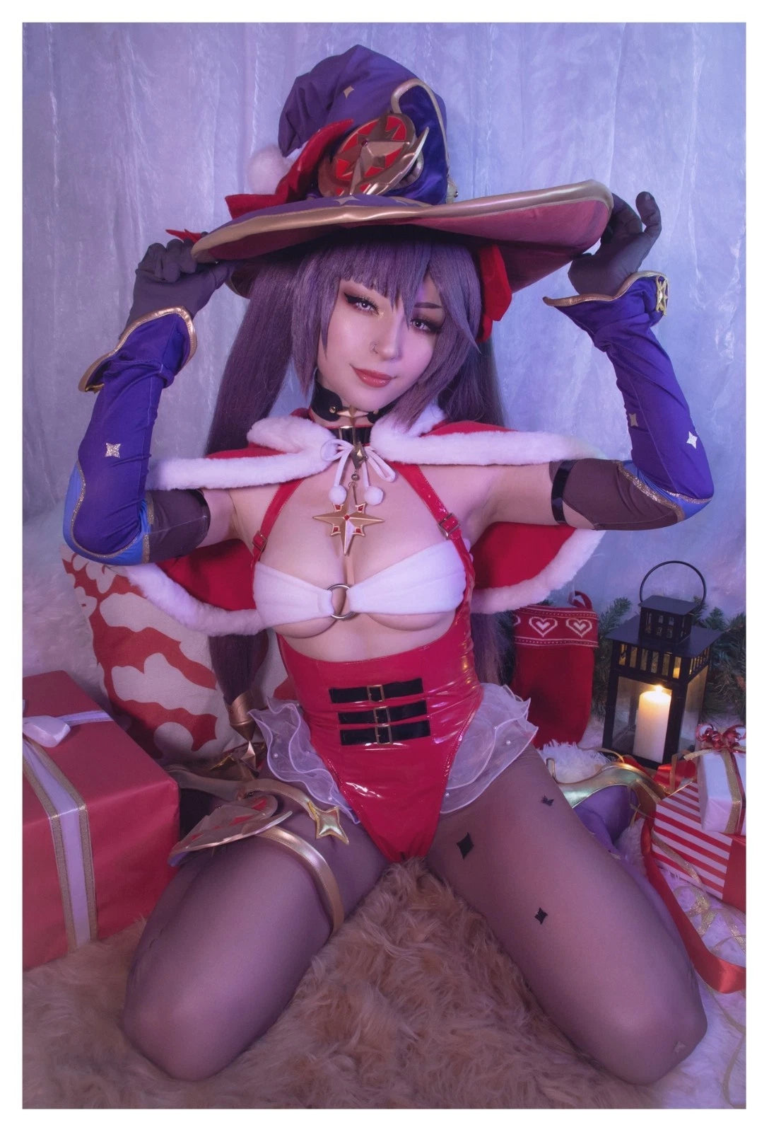Lot of 10 Shiro Kitsune Christmas Mona Cosplay 4x6 Photos Nude Model Set 1