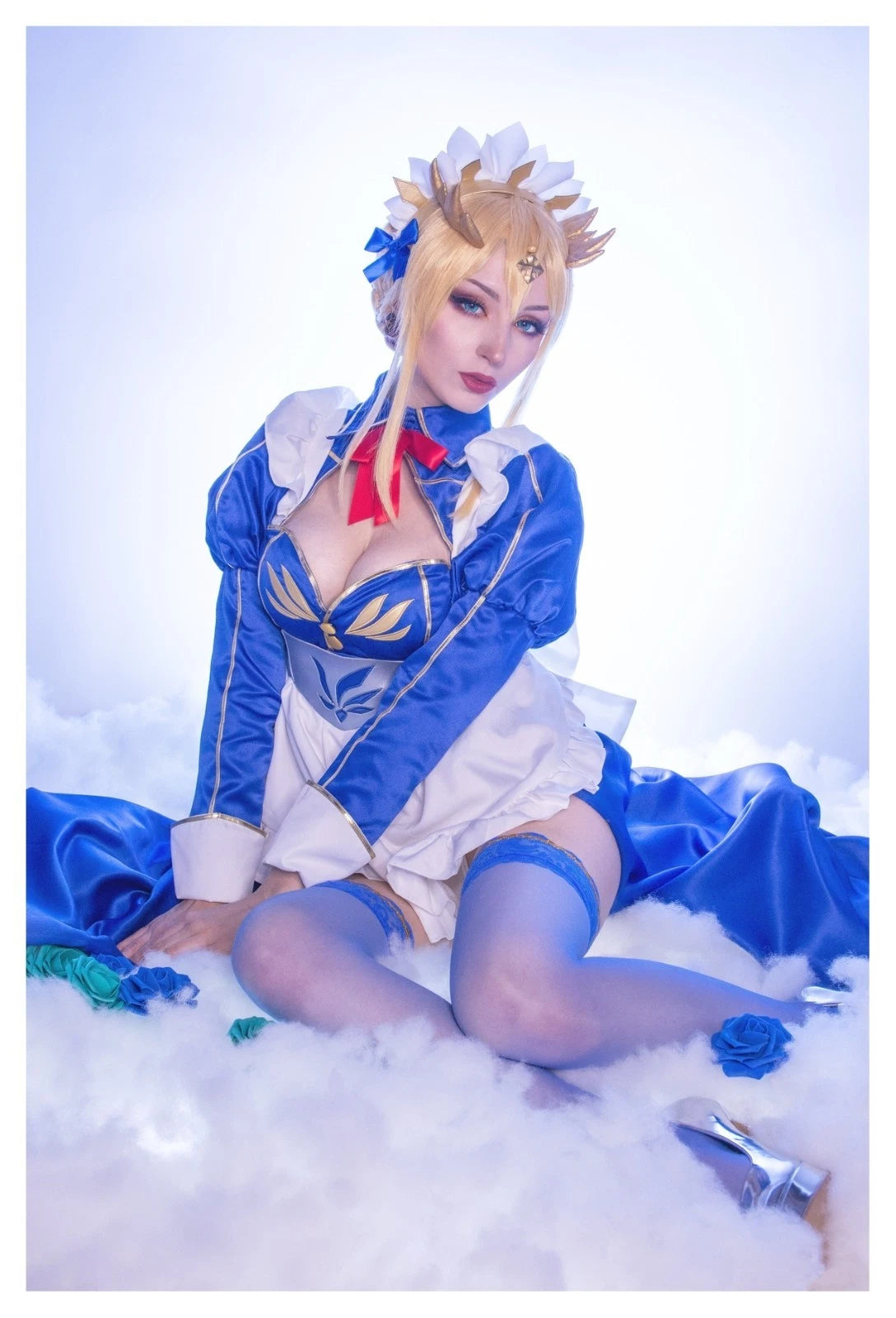 Lot of 10 Shiro Kitsune Artoria Pendragon Cosplay 4x6 Photos Nude Model Set 1