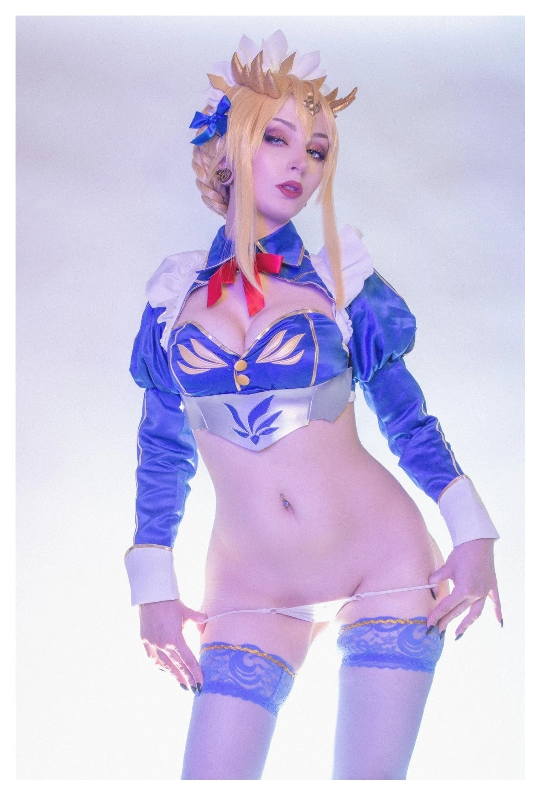 Lot of 10 Shiro Kitsune Artoria Pendragon Cosplay 4x6 Photos Nude Model Set 3