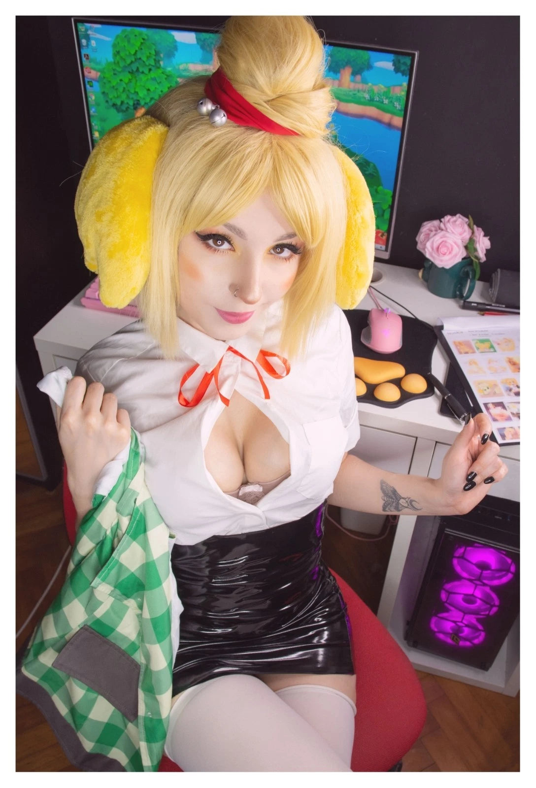 Lot of 10 Shiro Kitsune Isabelle Animal Cross Cosplay 4x6 Photos Nude Model Set1