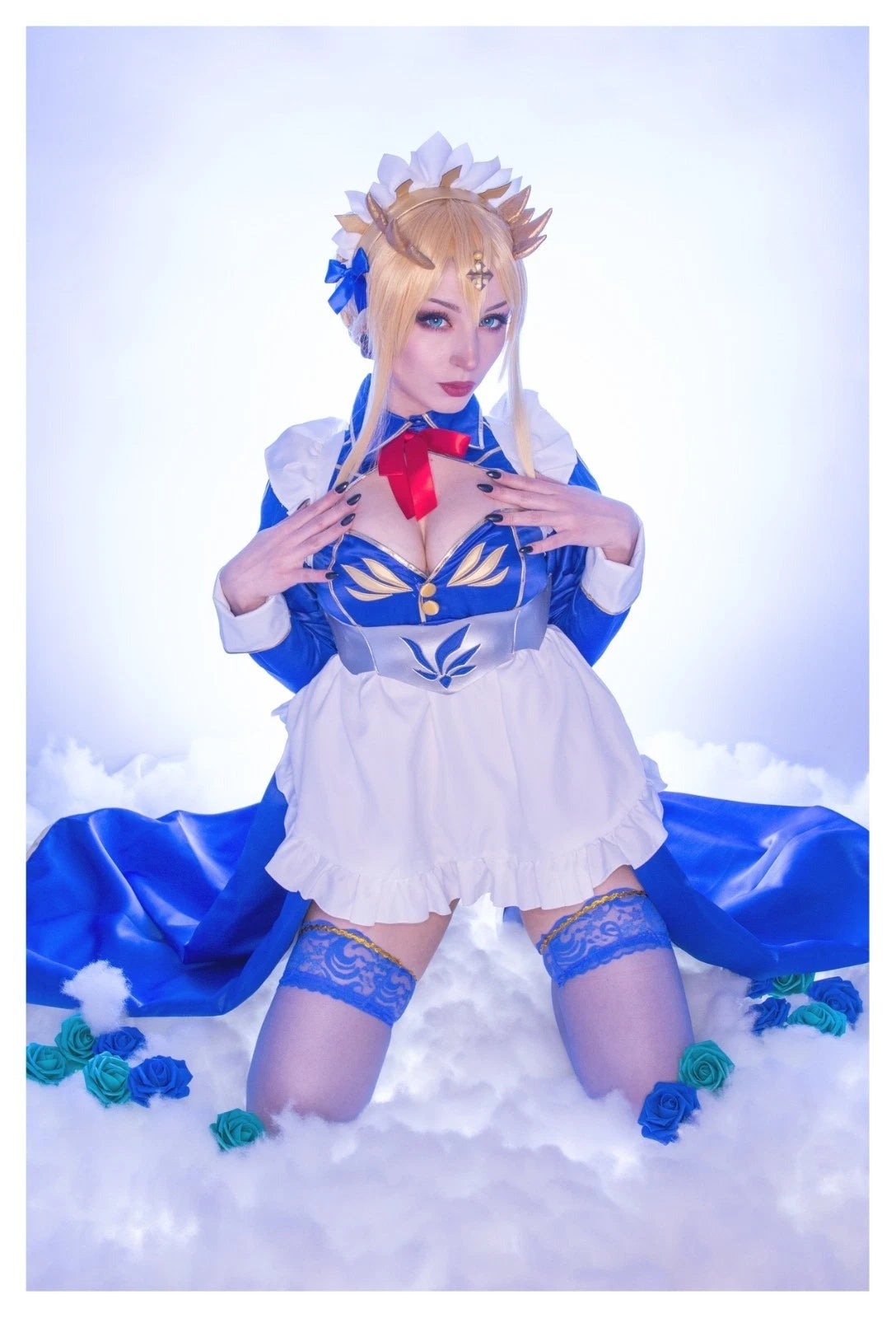 Lot of 10 Shiro Kitsune Artoria Pendragon Cosplay 4x6 Photos Nude Model Set 2