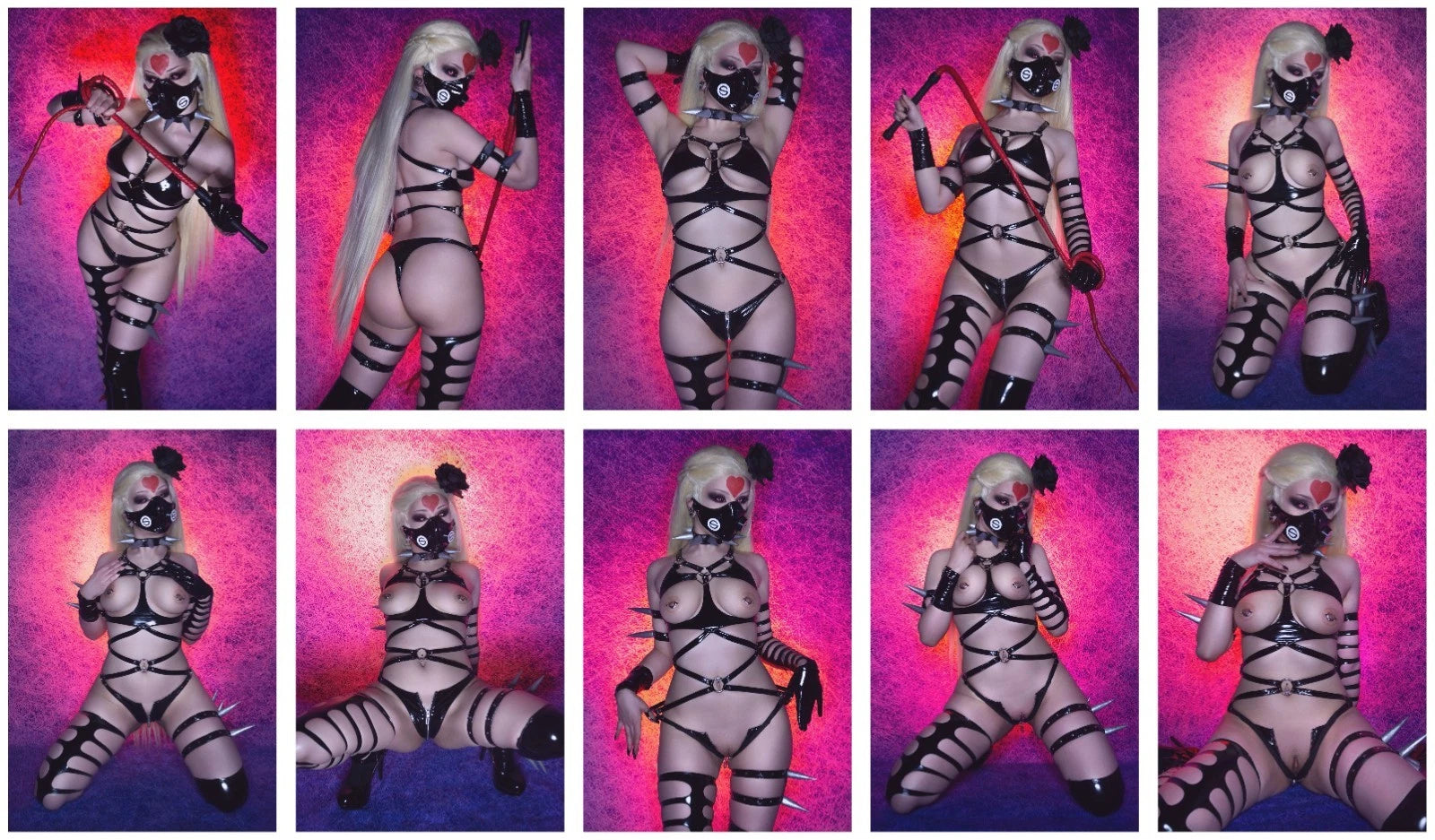 Lot of 10 Shiro Kitsune Do-S Cosplay 4x6 Photos Nude Model Pin up Girl Set 2