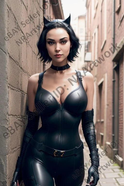 Lot of 10 Kitty Catwoman B.A. Costume Photos 4x6 Nude Model Female Art Set 1