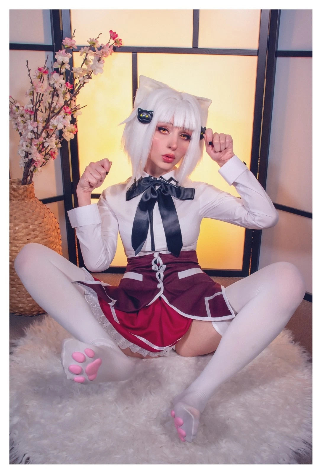 Lot of 10 Shiro Kitsune Koneko Tojou Cosplay 4x6 Color Photos Nude Model Set 1