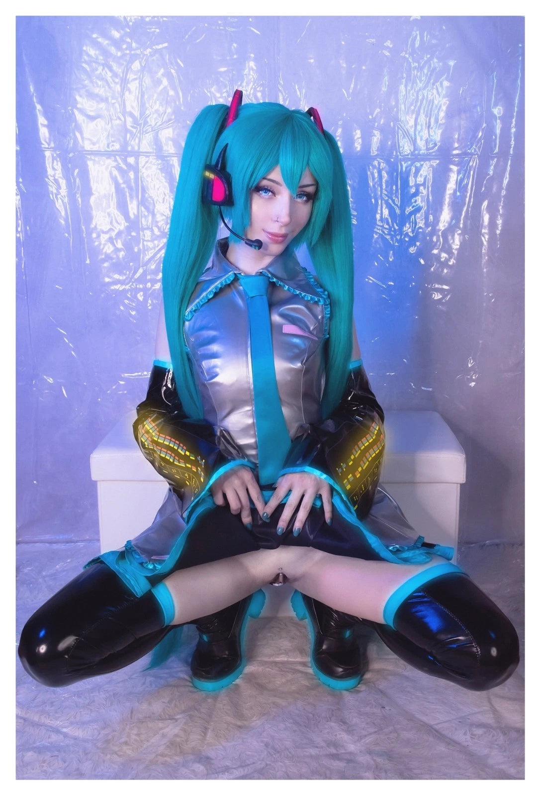 Lot of 10 Shiro Kitsune Hatsune Miku Vocaloid Cosplay 4x6 Photos Nude Model Set5