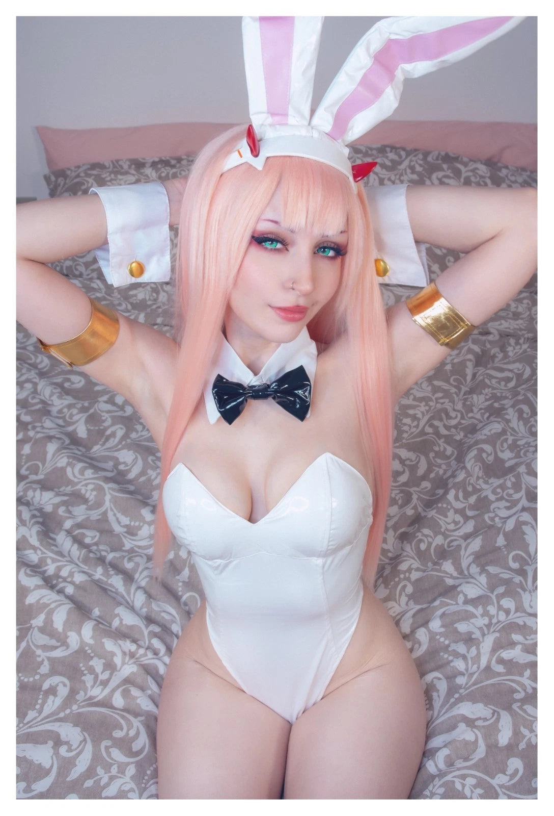 Lot of 10 Shiro Kitsune Bunny Zero Two Cosplay 4x6 Photos Nude Model Set 2