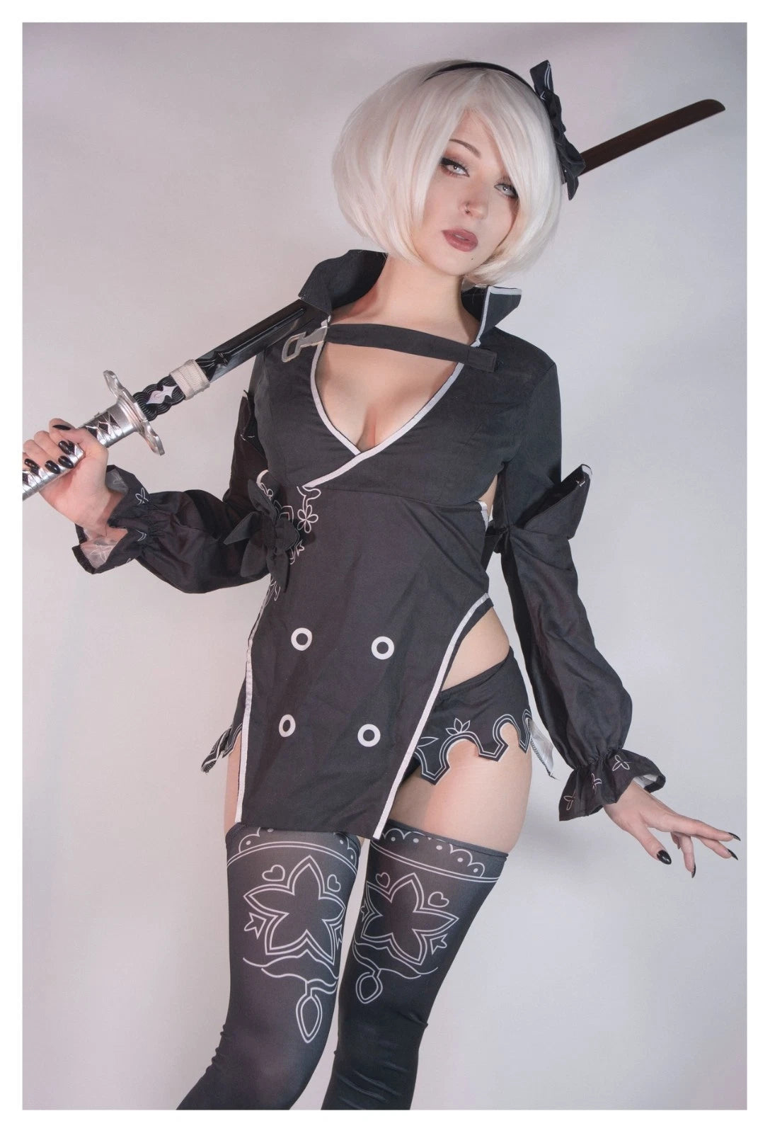 Lot of 10 Shiro Kitsune 2B Nier Cosplay 4x6 Color Photos Nude Model Set 1