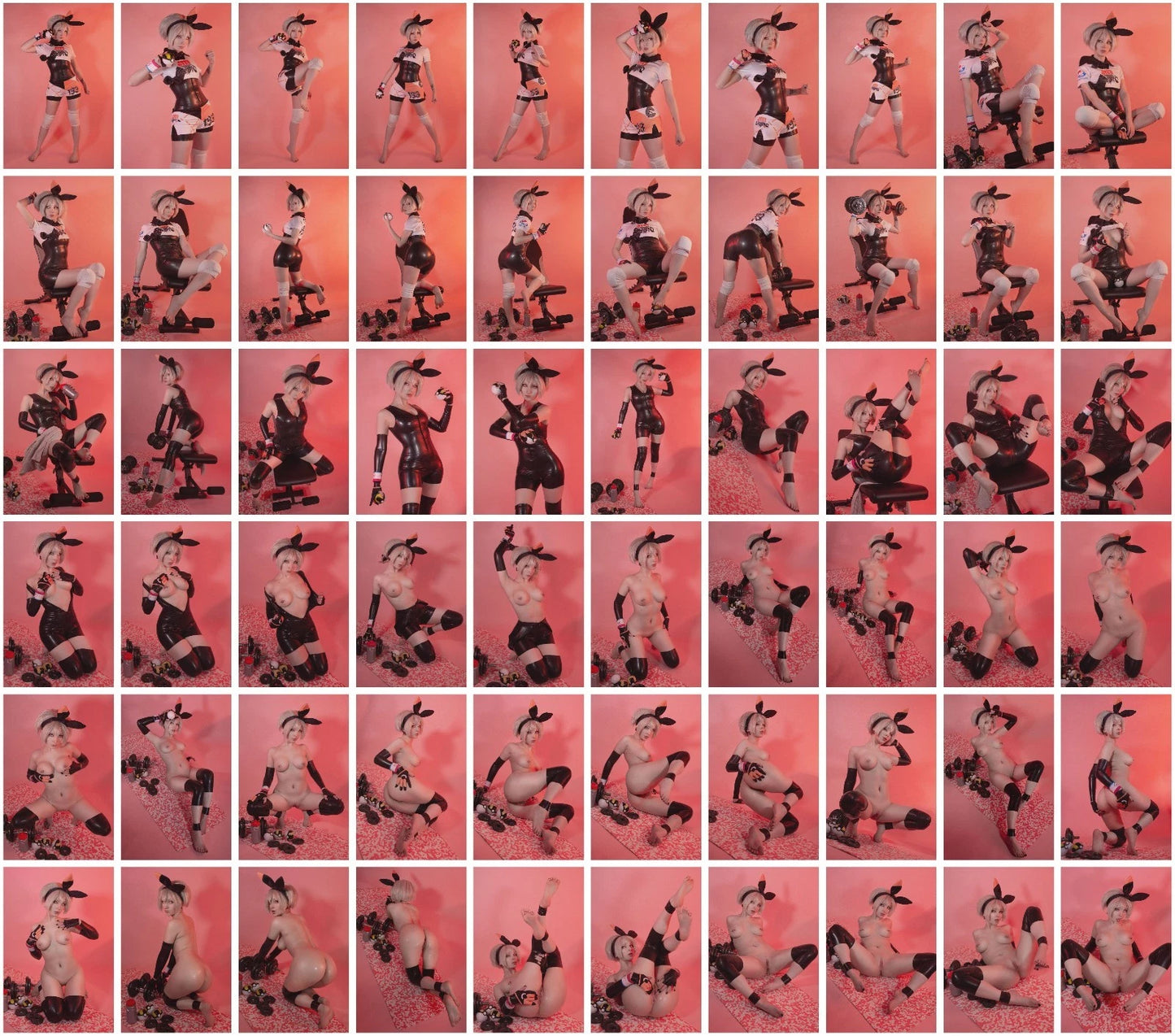 Lot of 60 Shiro Kitsune Cosplay Bea Pokémon 4x6 Color Photos Nude Model